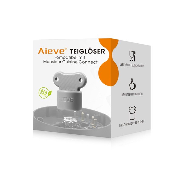 AIEVE Teigblume Dough Remover Compatible with Monsieur Cuisine Smart, Monsieur Cuisine Connect, Connect Trend Accessories for Food Processors (for Easy Removal of Dough from the Mixing Pot)