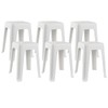 Afromy White Sitting Stool, Stacking Stools Chairs for Home, Office,