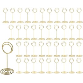 Jindizi 40 Soportes para Números de Mesa, Portatarjetas de Mesa de Metal 3.34" Soportes para Tarjeta de Lugar para Bodas, Soportes para Números de Pequeños, Soportes para Tarjeta de Lugar para Bodas