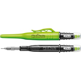 vasalat Pica Deep Hole Marker Fine-Dry 0.9, Pencil Drill Hole Marker 7070 with 5 Graphite Leads HB 7030