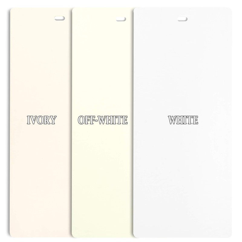 DALIX PVC Vertical Blind Replacement Slats Curved Smooth White 58.5