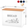 E-far Bread Box for Kitchen Countertop, Metal Bread Storage Container