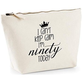 Hippowarehouse I Can't Keep Calm I'm Ninety Today printed make up cosmetic wash bag 18x19x9cm