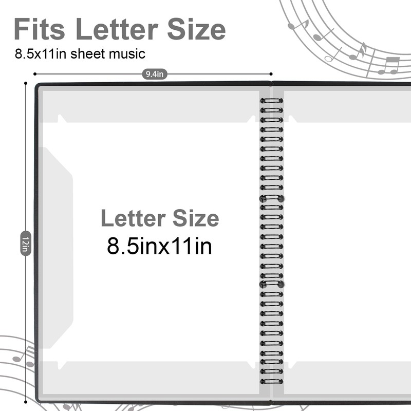 Music Folder, Sheet Music Organizer Binder for Sheet Music RNSXYAT