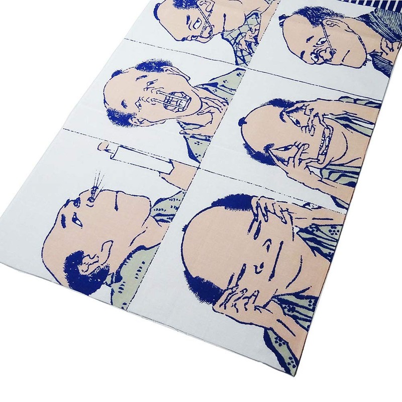 芸艸堂 てぬぐい 北斎 顔芸 T-11