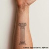 'Arabesque Roman Pillar ' Temporary Tattoo - Water Resistant, Skin-Safe,