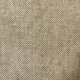100% BELGIAN LINEN CROSS WEAVE DRAPERY /  UPHOLSTERY FABRIC MOCHA BY THE YARD