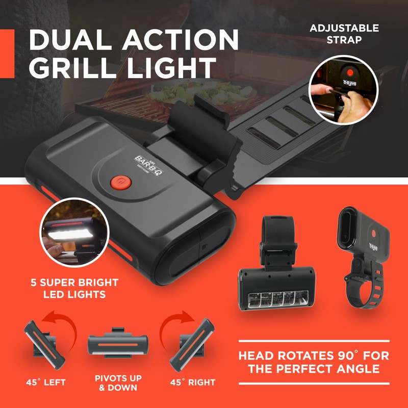 Mr. Bar-B-Q Super Bright BBQ LED Grill Dual Action Light,