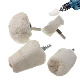 Polishing Attachment, Polishing Wheel for Drilling, Wheel Shaped Polishing Tool, Polishing Buffing Pad, Polishing Pads for Drills, Polishing Wheel Pads, Cotton Polishing Wheel Pads, 4 Pieces
