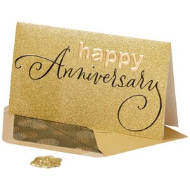 NIQUEA.D Happy Anniversary Card, Anniversary Lettering (NA-0012),multicolored
