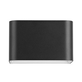 EGLO LED Wandleuchte Sania 4, Up und Down Leuchte, Wandlampe aus Aluminium in Schwarz und Weiß, Wandspot für Flur und Wohnzimmer, warmweiß, 13 x 8 cm