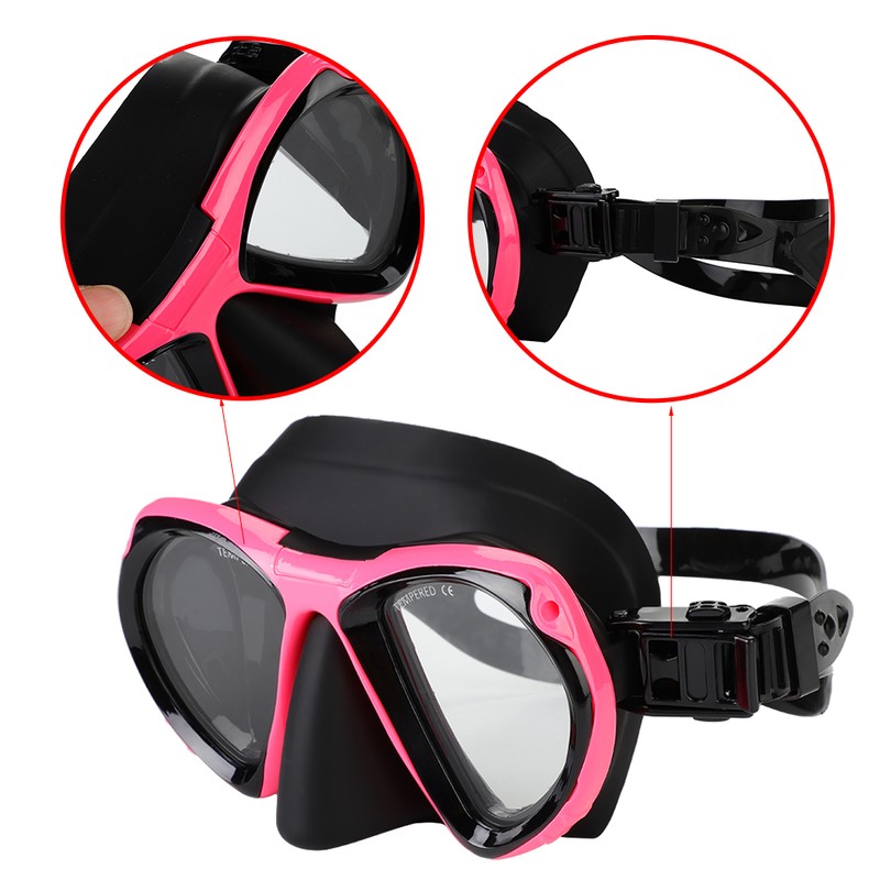 KEEP DIVING Adult Snorkeling Diving Mask Glasses Goggles Underwater Equipment(Rose