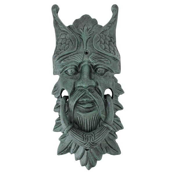 Design Toscano Castle Gladstone Greenman Cast Iron Door Knocker, Bronze