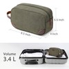 Men's Travel Toiletry Organizer Bag Canvas Shaving Dopp Kit TSA