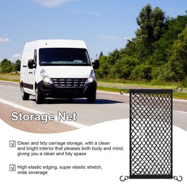 Rear Cargo Net | Adjustable Elastic Car Rear Cargo Net | 70x35CM Elastic Cargo Net Organizer Hangings Net Bag for Trunk, Boats, SUV, Trailer