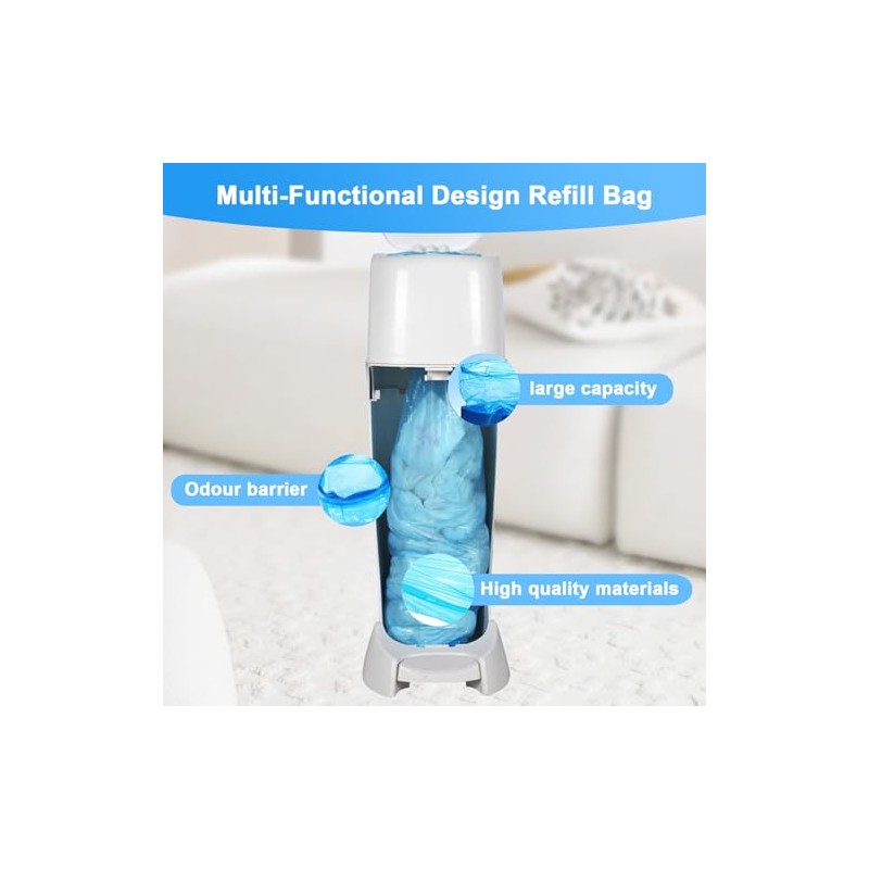 Pack of 10 Nappy Eater Refill Bags Compatible with Foppapedretti