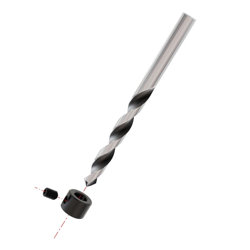 FOCMKEAS 3PCS Drill Stop Bit Collar Set(5mm) Carbon Steel Drill