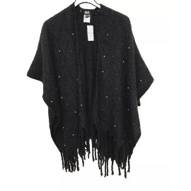 INC International Concepts Women's Embellished Wrap Black One Size
