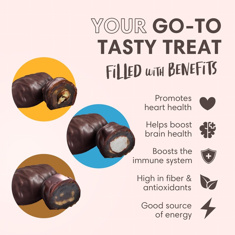 DORREL - Trio Bundle Pack: Belgian Dark Chocolate Covered Dates