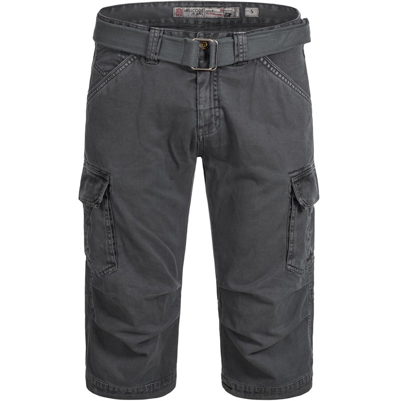 Indicode Men's Nicolas Check 3/4 Cargo Shorts Checked with 6