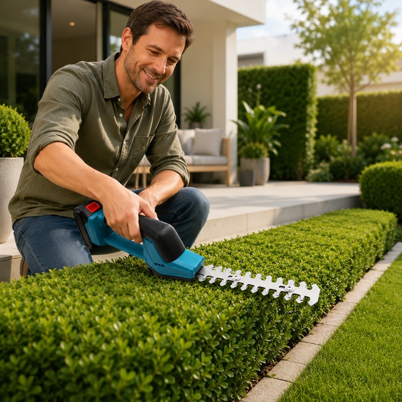 2-in-1 Cordless Hedge Trimmer and Grass Shear – 21V Handheld