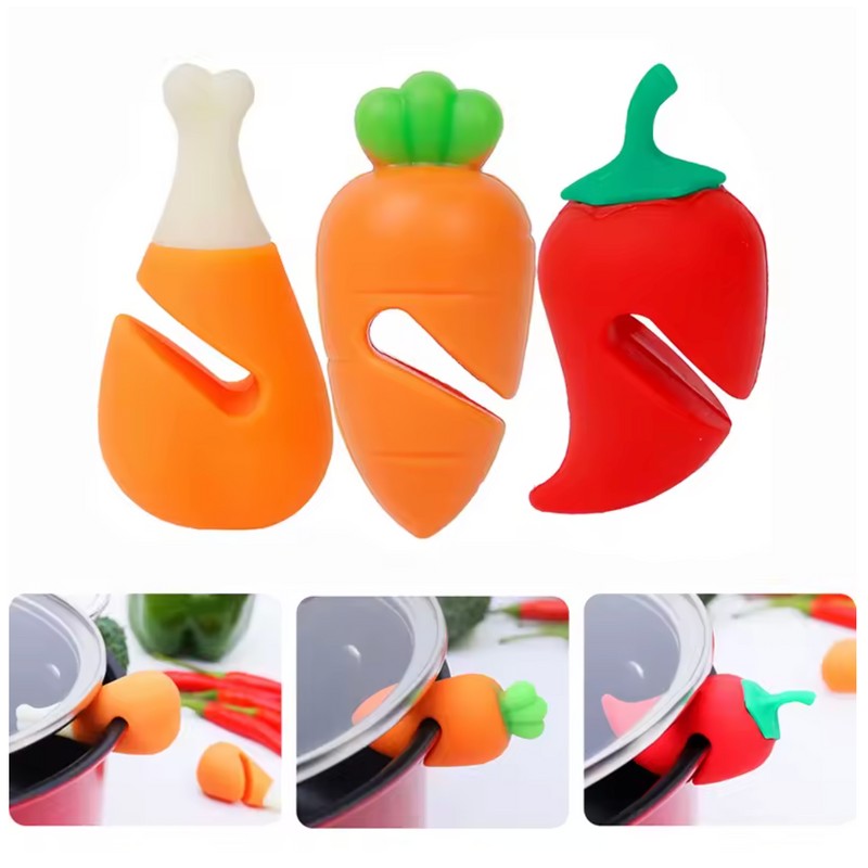 Silicone Anti-Overflow Pot Lid Holder - Heat Resistant Spill Stopper