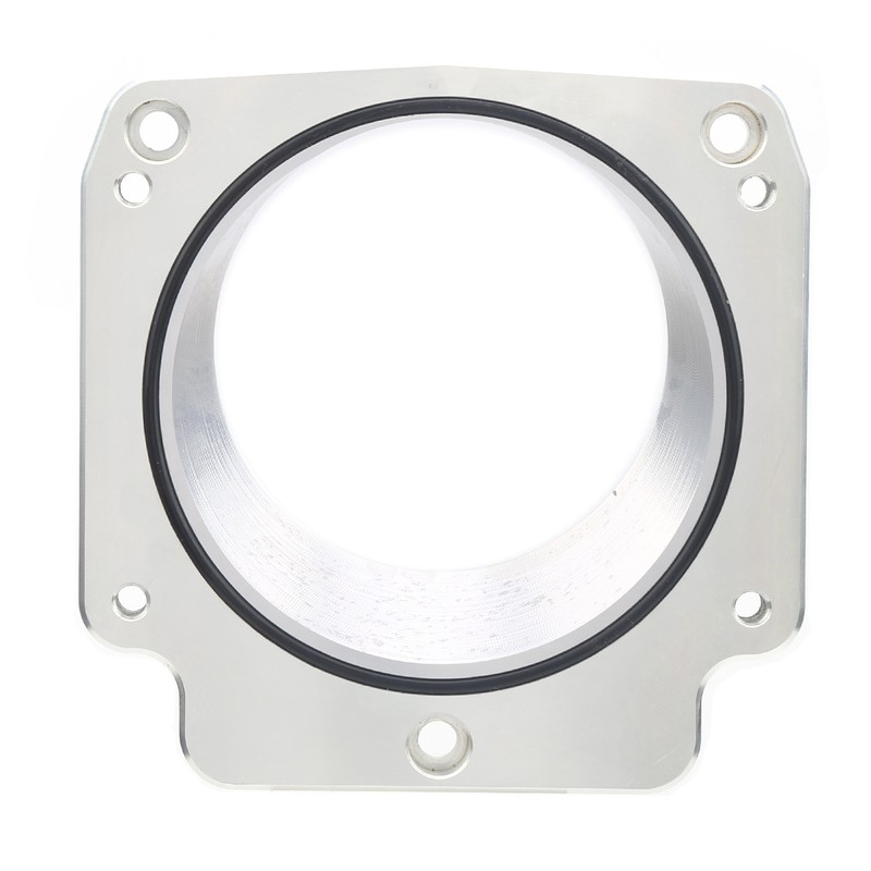 Throttle Body Adapter Plate Natural Finish Aluminum with Mounting Bolts