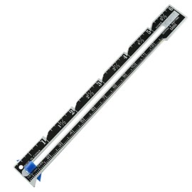 Tegg Aluminium Alloy Quilting Sliding Ruler Sewing Measuring Tool With Sliding Adjustable Marker for Knitting Crafting Sewing Hemming