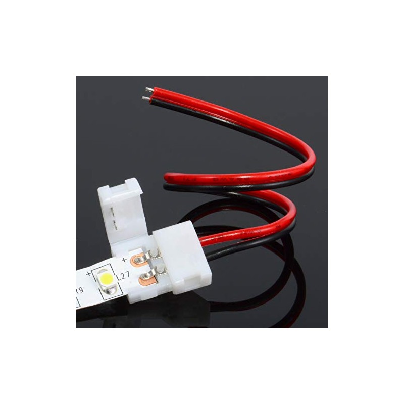 8mm Solderless 2-Wire Connector Clip for 3528 LED Strip Light