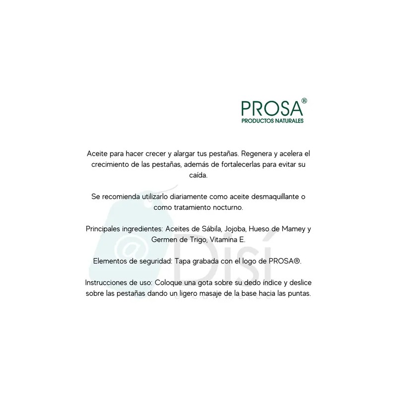 5 Pack Aceite Crece Pestañas 15 Ml Prosa 4 En