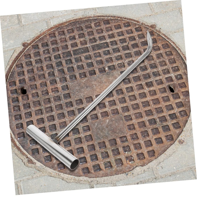 GANAZONO Heavy-Duty Stainless Steel Manhole Cover Hook T Shape Lift