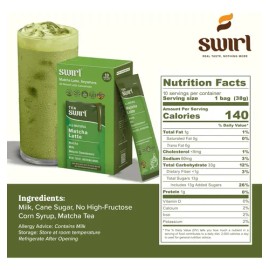 Swirl Matcha Latte Mezcla De Leche Con Té Verde 38 G                                                                                                  