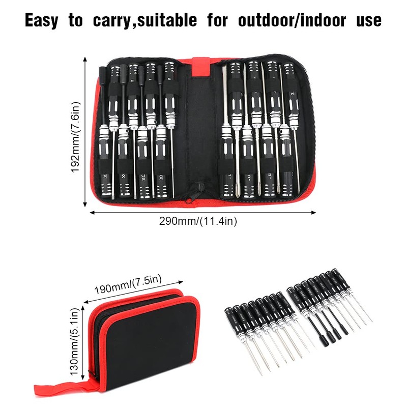 havcybin Hex Allen Screwdriver Kit - 16pcs RC Car Traxxas
