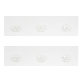 2 Pieces Shower Caddy Replacement Transparent Strong Adhesive Patch for Shower Caddy Soap Holder No Drilling Bathroom Storage Shelves and Kitchen Racks Holder