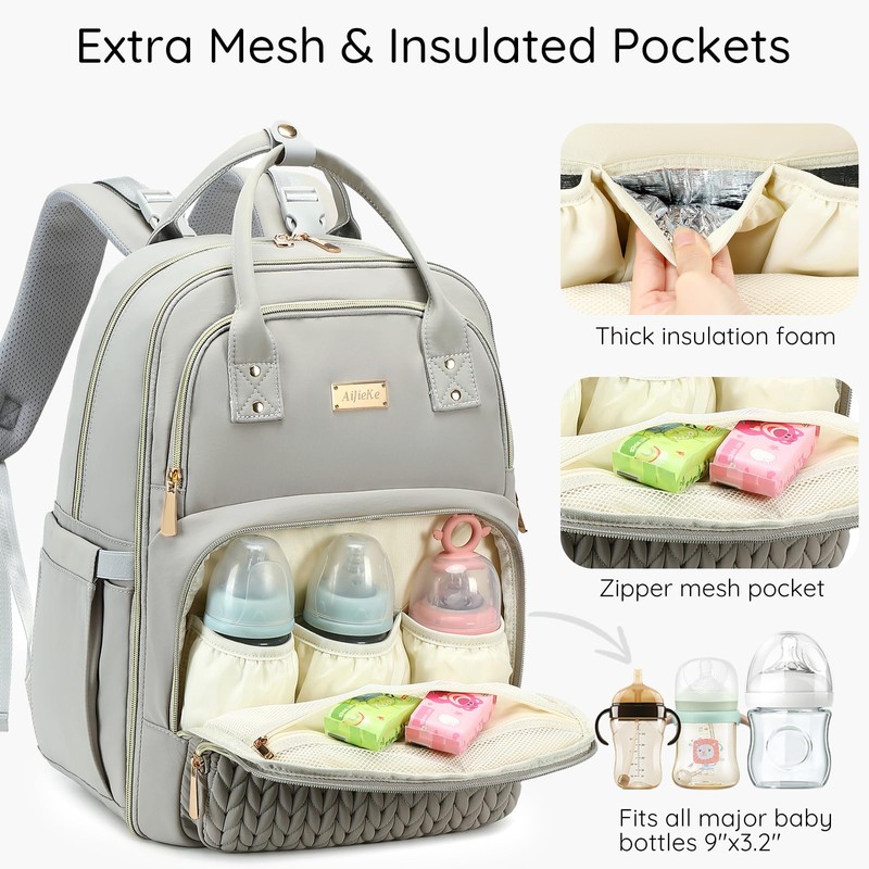 Diaper Bag Backpack - Large Multi functional, Boys, Girls &
