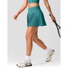 SANTINY Pleated Tennis Skirt for Women with Pockets Shorts Women's
