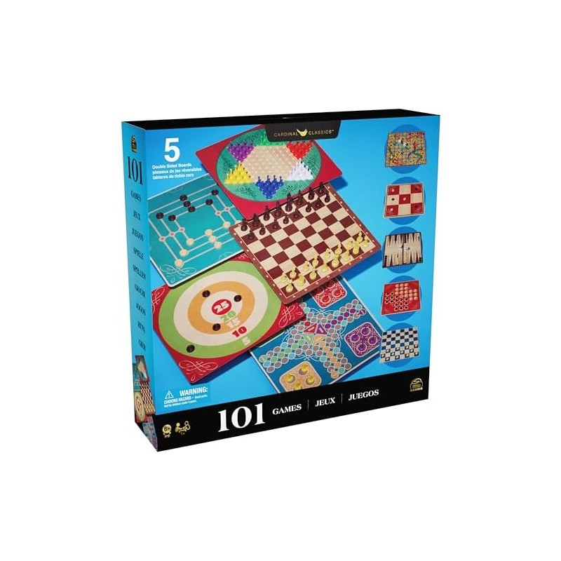 Spin Master Games Cardinal, 101 Juegos, Juegos de Mesa clásicos,
