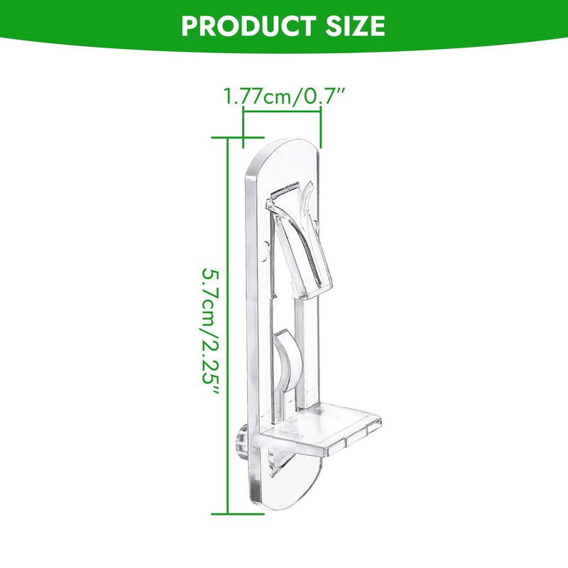 32 Pcs Clear Plastic Shelf Support Pegs 5mm Self-Locking Cabinet