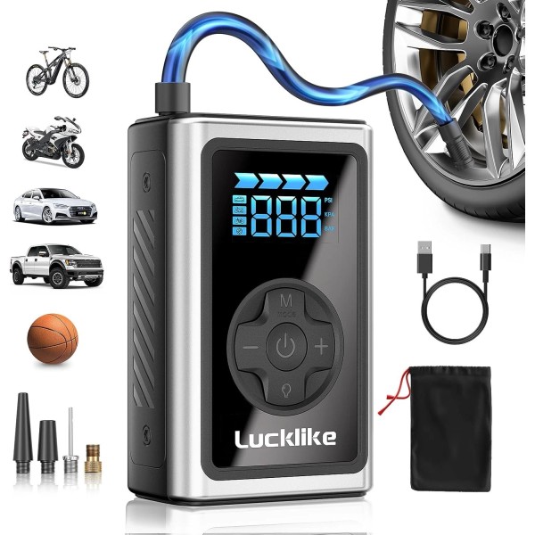 Lucklike Tire Inflator Portable Air Compressor,150