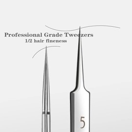 Professional Facial Blackhead Remover Tweezers,3Pcs Precision Pimple Popper Tool Kit for Whitehead Ance Blemishs Comedones Stainless Steel Makeup Tool - Glossy