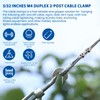 20Pcs M4 304 Stainless Steel Duplex Wire Rope Clips, Duplex