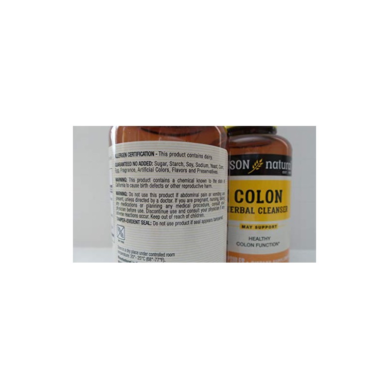 Mason Colon Herbal Cleanser Caps 500mg, 100 Capsules (Pack of
