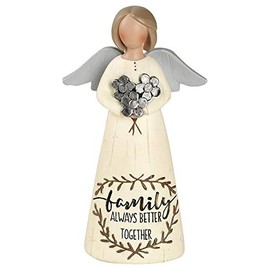 Blossom Bucket FAMILY ANGEL HOLDING FLOWERS decoration, multi-color