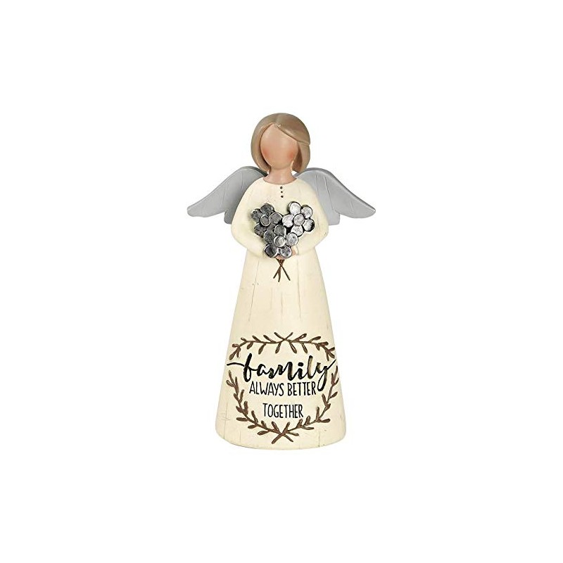 Blossom Bucket FAMILY ANGEL HOLDING FLOWERS decoration, multi-color