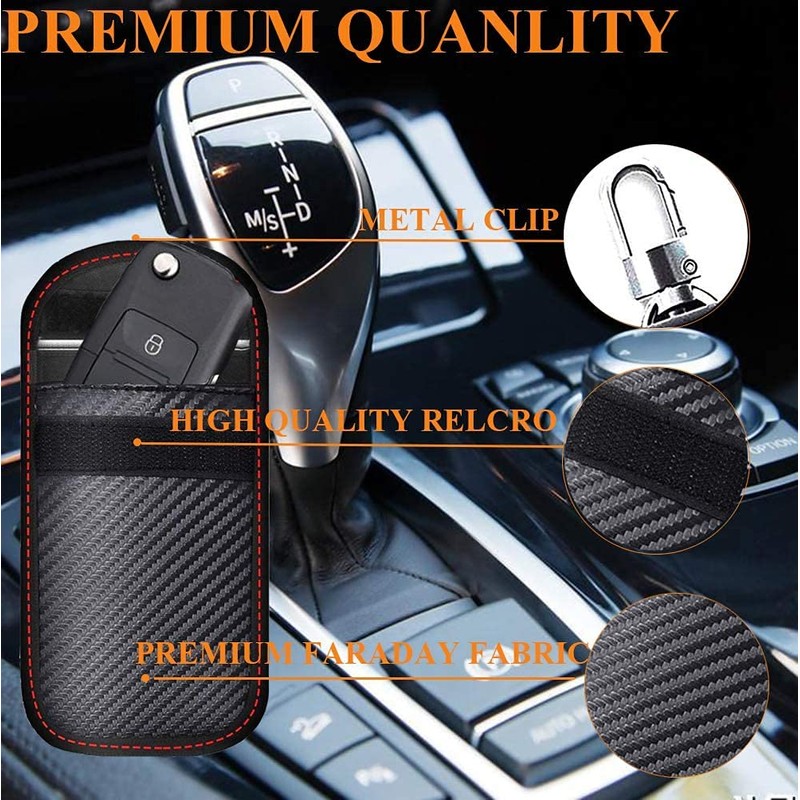 2PCS Faraday Pouch for Car Keys, Car Key Signal Blocker