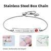 RENYILIN Stainless Steel Box Chain Adjustable Medical Alert Emergency Aid
