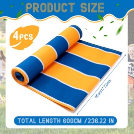 Woanger 4 Pcs Teamwork Games Group Learning Activity Carnival Team Building Games Fun Playing Run Mat for Kids Teens Adults Family Field Day Outdoor Indoor School Backyard Party, 1.47 x 19.68 ft