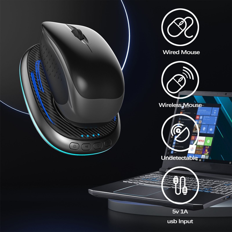 Undetectable Mouse Mover USB Portable LED Light Mouse Shaker Drive