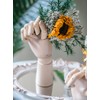 Jointed Hand Plant Holder Flexible Eye Catching Wooden DIY Plant