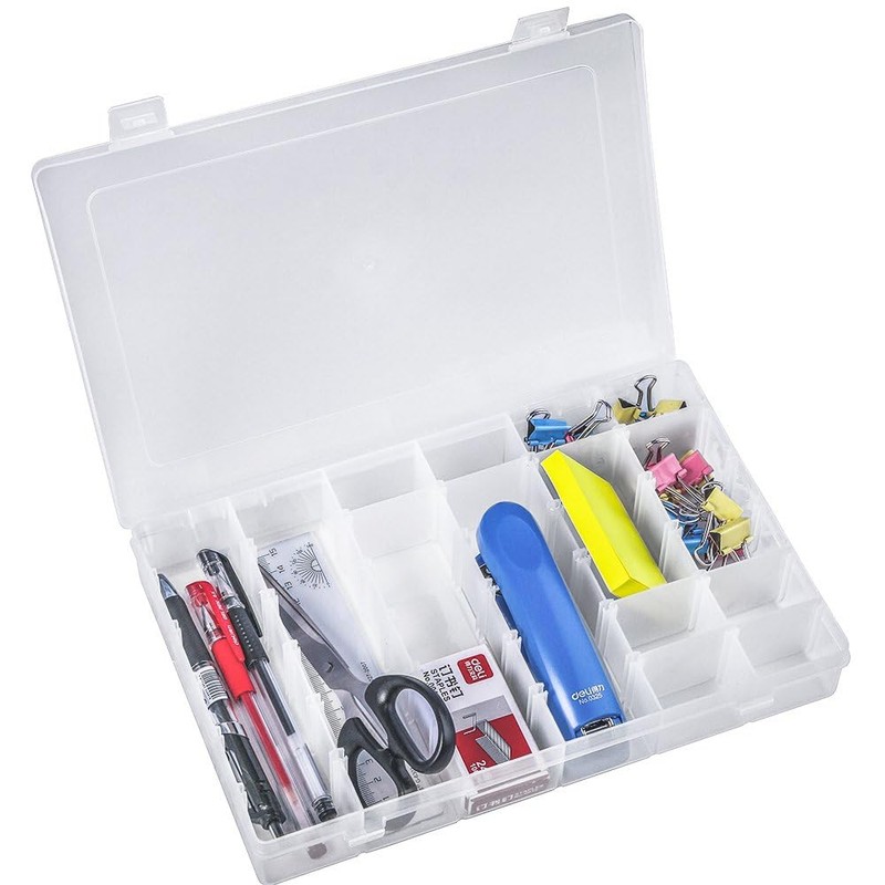 Opret 2 Pcs 36 Grids Plastic Jewellery Organiser, Clear Storage